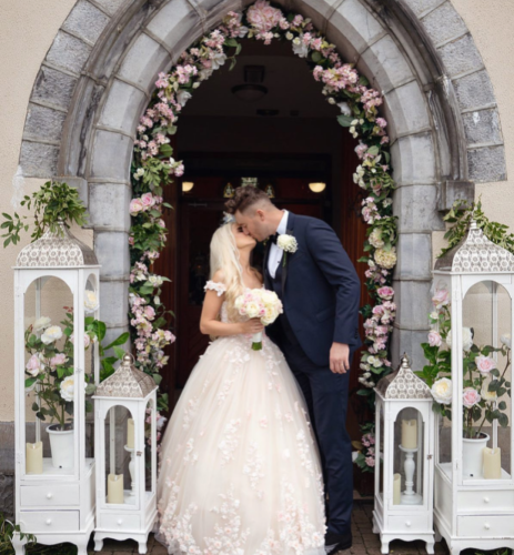 Rosewater-Decor-Couple-church-wedding