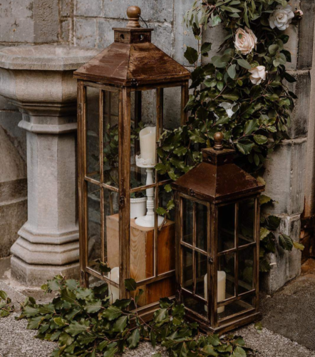 Rosewater-decor-lanterns-church